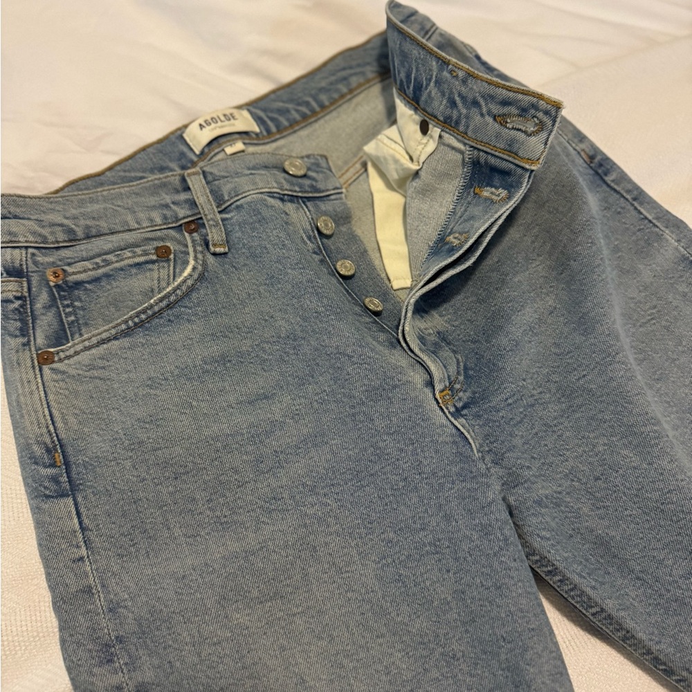Agolde Riley High Rise Straight Crop Jeans - Picture 5 of 7